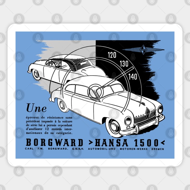 BORGWARD HANSA - French advert Sticker by Throwback Motors